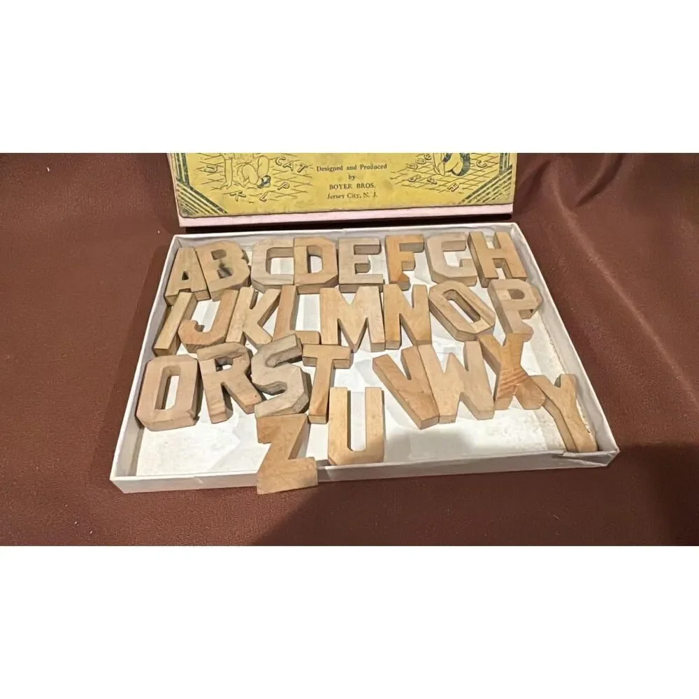 Vintage Alphabet Sets Educational Aid By Boyer Bros.